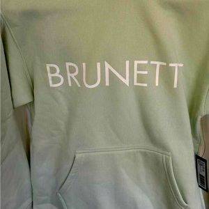 Brand new Brunette the label mint green hoodie size small/medium